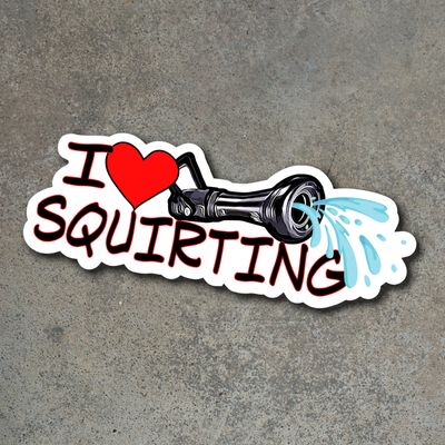 I Heart Squirting Sticker