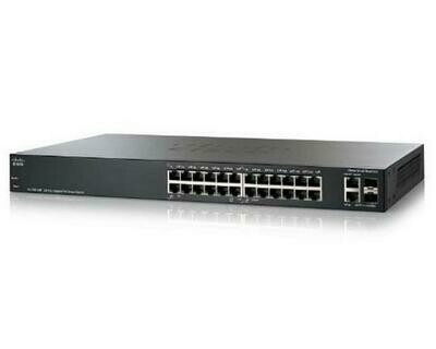 Cisco 24-port 10/100 PoE + 2 x Combo SFP Rackmountable L2 Smart Switch (180W)