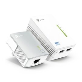 TP-Link TL-WPA4220KIT 300Mbps AV500 Wi-Fi Powerline Extender Starter Kit 500Mbps HomePlug AV 300Mbps Wireless 2x100Mbps LAN 2.4GHz 802.11bgn 300m rang