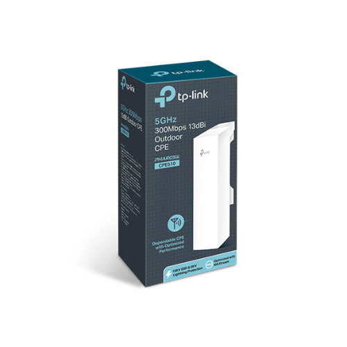 TP-Link CPE510 5GHz 300Mbps 13dBi Outdoor CPE Access Point up to 27dBm, 2T2R, 802.11a/n, 16dBi directional antenna, Weather proof ~NWTL-CPE520