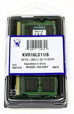 Kingston 8GB (1x8GB) DDR3L SODIMM 1600MHz