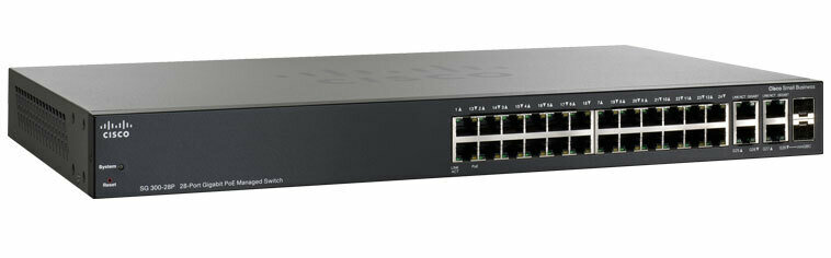 Cisco 26-port Gigabit + 2 x combo Gigabit SFP L3 Managed Switch (180W)-EOL