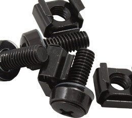 Hypertec M6 Cage Nut Screws Black Pack 40