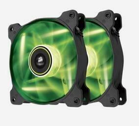 Corsair SP 120mm Fan with Green LED High Pressure. Twin Pack!