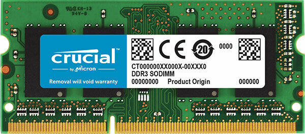 Crucial 16GB (1x16GB) DDR3L SODIMM 1600MHz