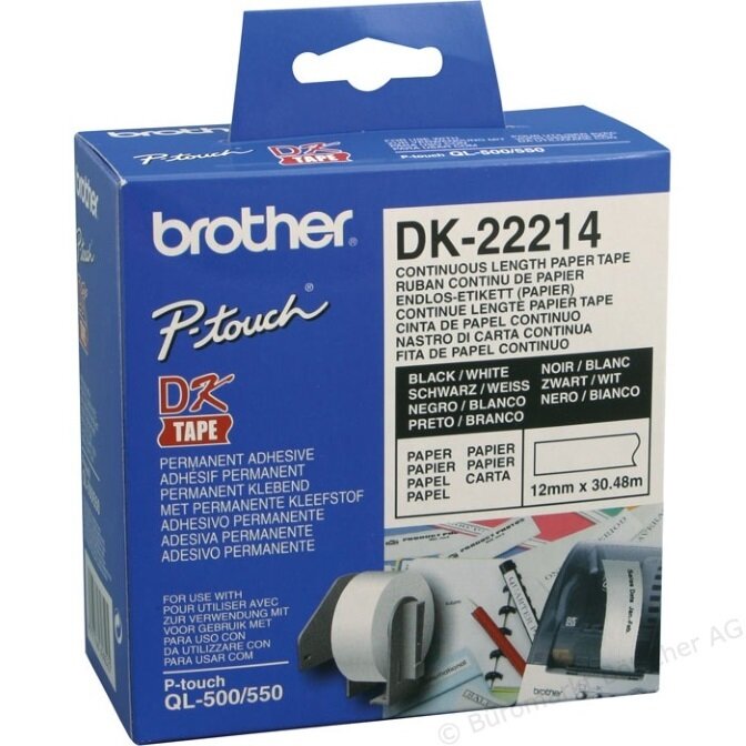 Brother DK22214 White Roll