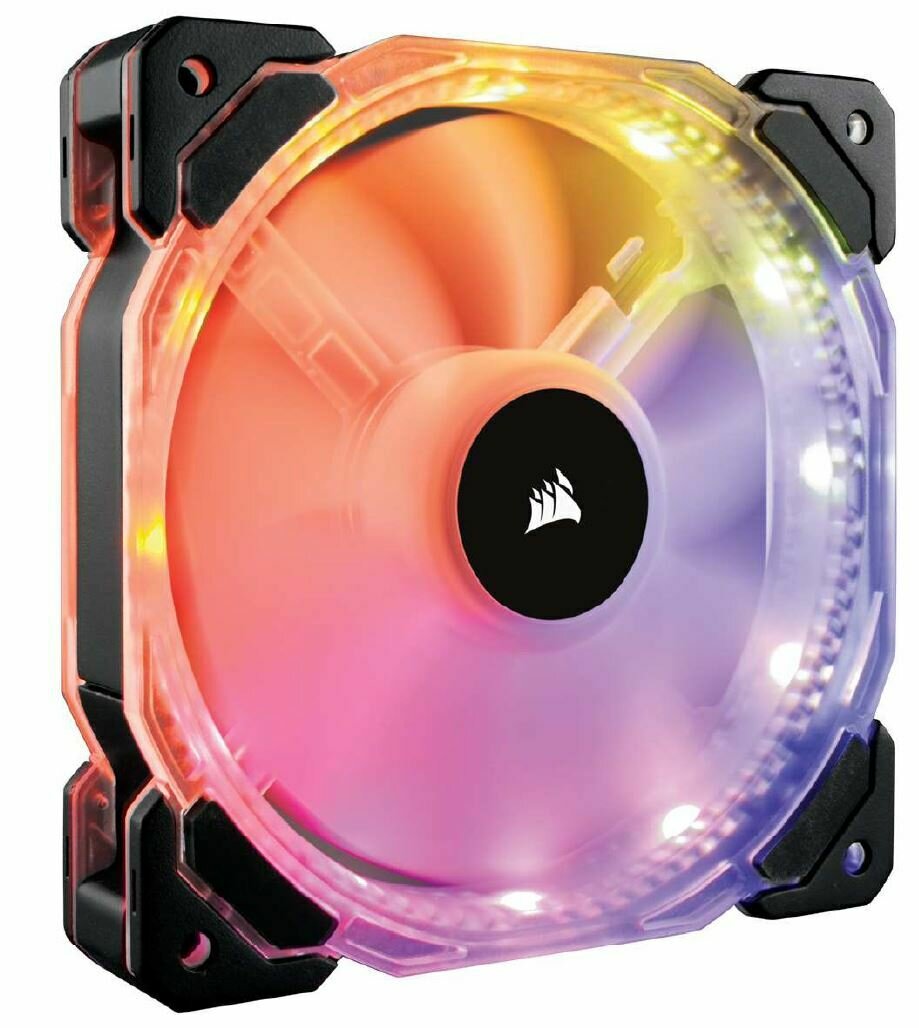 Corsair HD 140mm PWM RGB LED Fan with Controller. Twin Pack