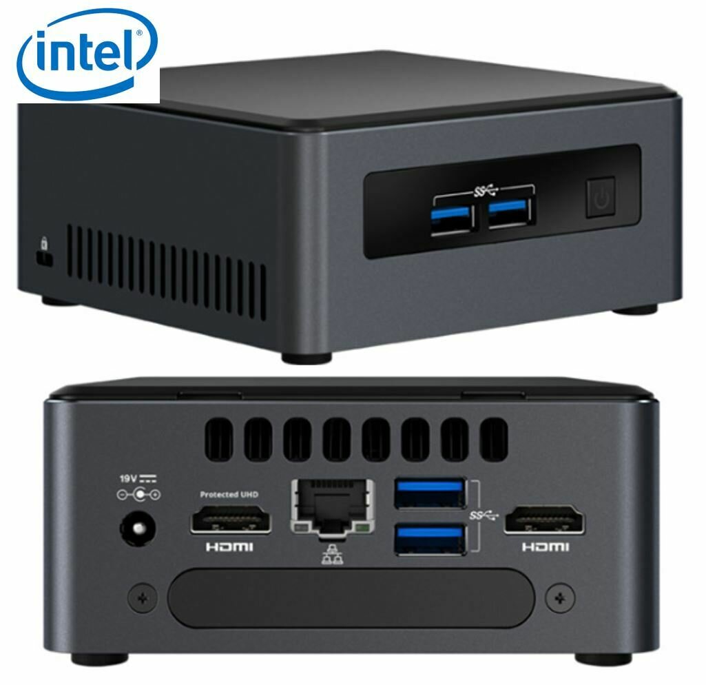 Intel NUC mini PC i7-8650U 4.2GHz 2xDDR4 SODIMM M.2 &amp; 2.5&#39; SSD 2xHDMI 2xDisplays GbE LAN WiFi BT 4xUSB3.0 vPro for Digital Signage POS