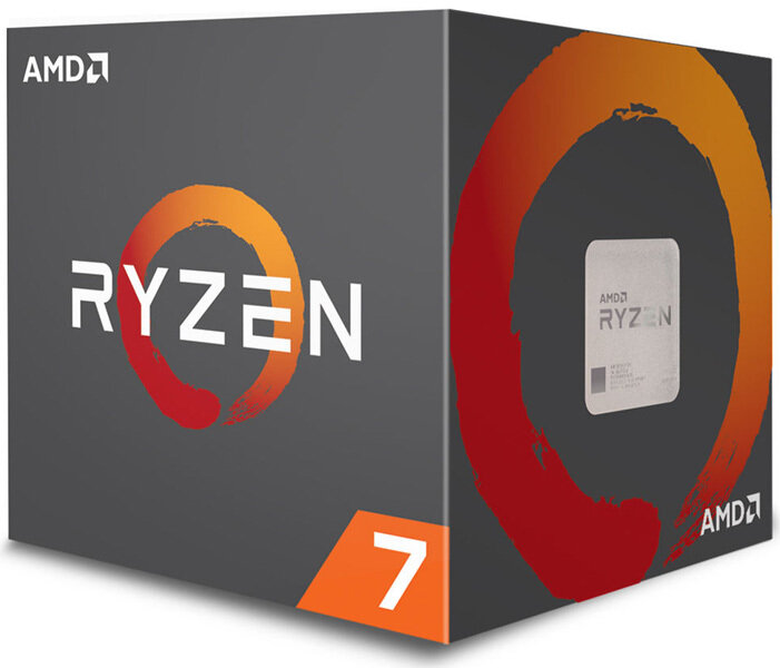 AMD Ryzen 7 2700, 8 Cores AM4 CPU, 4.1GHz 20MB 65W w/Wraith Spire LED Cooler Fan Box