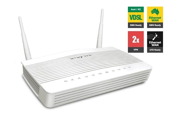 Draytek Vigor2762VAC VDSL2/ADSL2+ VPN Firewall Router 4xGigabit LAN WAN Port 2xUSB for 3G/4G 2xSSL VPN Tunne VoIP 5GHz WLAN 2xAnte 2yr~MOD-DV2760VAC