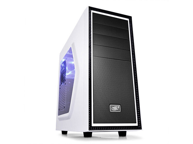 Deepcool Tesseract SW Mid Tower Case Side Window Includes 1 Blue 120mm LED Fan, White