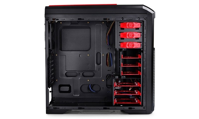 Deepcool Kendomen RD Mid-Tower Case, 5 Fans Pre-installed, Red