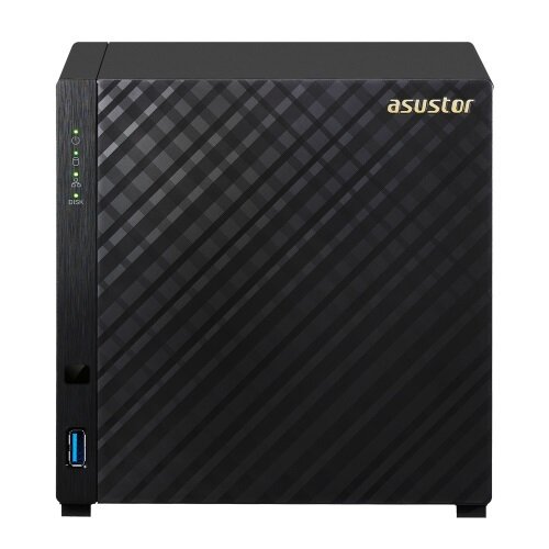 Asustor 4-bay NAS, Marvell ARMADA-385 Dual Core, 512MB DDR3, GbE x1, USB 3.0, WoL, System Sleep Mode