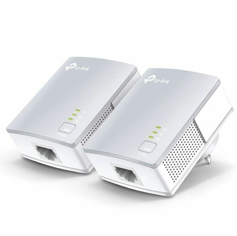 TP-Link TL-PA4010KIT AV600 Powerline Ethernet Adapter Starter Kit 600Mbps HomePlug AV 1xLAN Port 300m Range Plug &amp; Play Mini Size