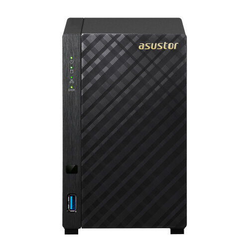 Asustor 2 Bay AS3102T-v2 NAS, HDMI, Intel Celeron Dual-Core, 2 GB SO-DIMM DDR3L, GbE x 2, USB 3.0, WoL, System Sleep Mode, AES-NI hardware encryption
