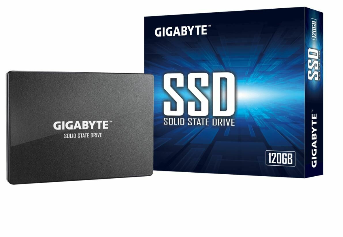 Gigabyte SSD 120GB 2.5&#39; SATA3 500/380 MB/s 50K/60K 2240 100mm 2M hrs MTBF HMB TRIM &amp; S.M.A.R.T Solid State Drive 3yrs Wty