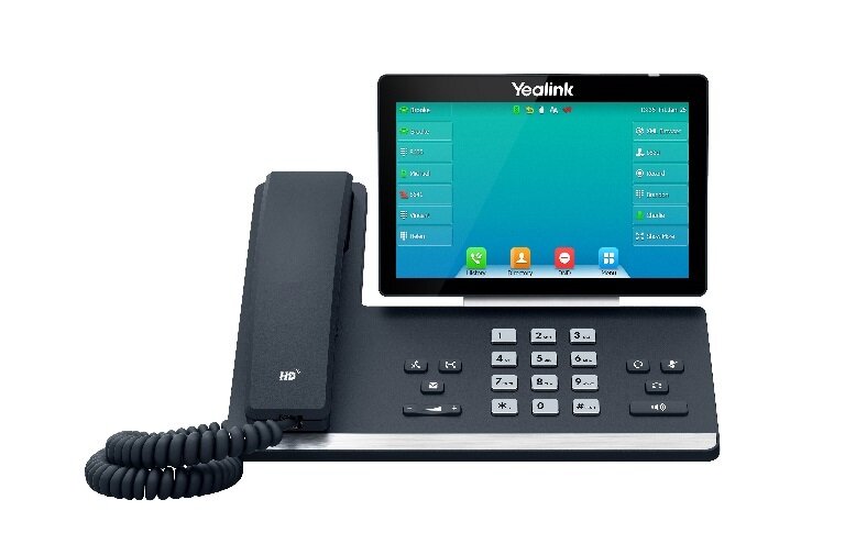 Yealink SIP-T57W, 16 Line IP HD Phone, 7&#39; 800 x 480 colour screen, HD voice, Dual Gig Ports, Built in Bluetooth and WiFi, USB 2.0 Port