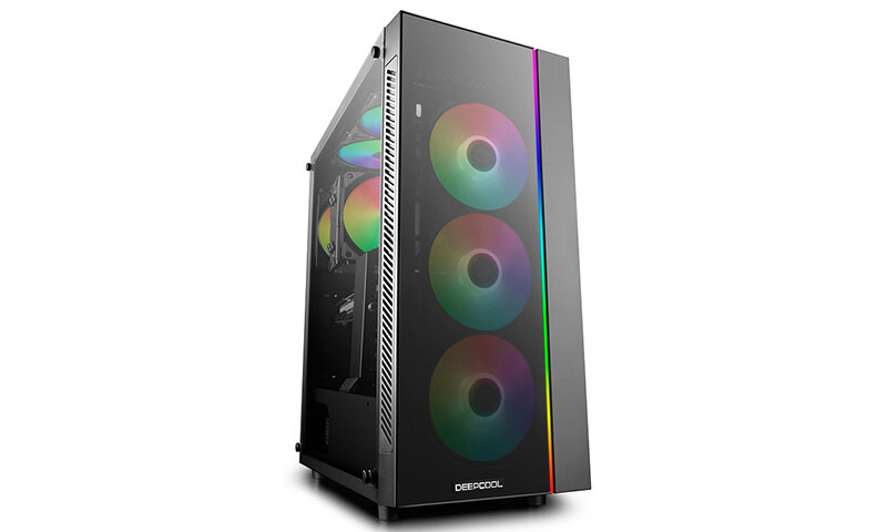 Deepcool MATREXX 55 ARGB 3F Full Sized Tempered Glass Case, Includes 3 Preinstalled RGB Fans, Supports E-ATX