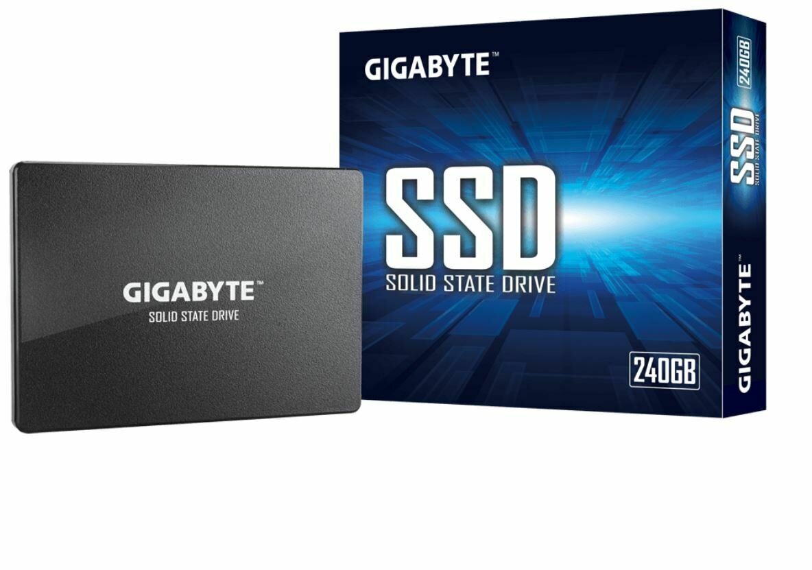 Gigabyte SSD 240GB 2.5&#39; SATA3 500/420 MB/s 50K/75K 2240 100mm 2M hrs MTBF HMB TRIM &amp; S.M.A.R.T Solid State Drive 3yrs Wty
