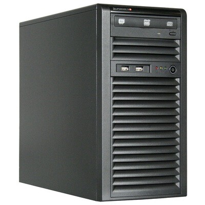 SuperMicro SuperChassis 731i-300B, Mini Tower, Suits Micro ATX MB, 2 x Front USB 2.0, 2 x 5.25&#39; HDD bays, 4 x 3.5&#39; HDD Bays, No PSU, Black