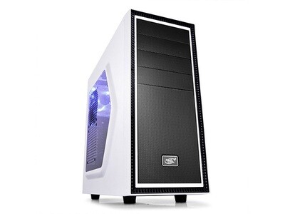 Deepcool Tesseract SW Mid Tower Case Side Window Includes 1 Blue 120mm LED Fan, White