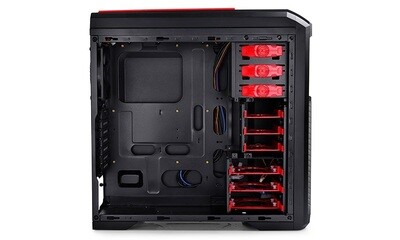 Deepcool Kendomen RD Mid-Tower Case, 5 Fans Pre-installed, Red