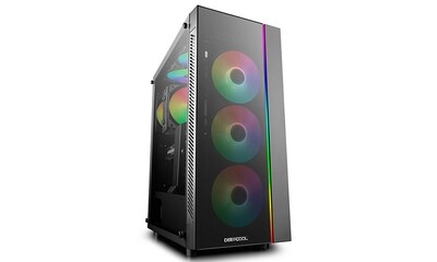Deepcool MATREXX 55 ARGB 3F Full Sized Tempered Glass Case, Includes 3 Preinstalled RGB Fans, Supports E-ATX
