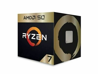 AMD Ryzen 7 2700X, 8 Cores, 16 threads, AM4 CPU, 4.35GHz, 20MB, 105W, Wraith Prism Cooler Fan Box - 50th Anniversary Edition