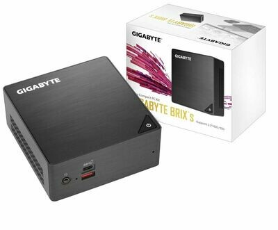 Gigabyte Brix NUC GB-BRI7H-8550 Ultra Compact Barebone Mini PC i7-8550U 0.63L M.2 SSD 2xDDR4 SODIMM HDMI mDP 4K WiFi BT 2xUSB3.1 2xUSB3.0 LAN VESA