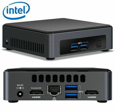 Intel NUC mini PC i7-8650U 4.2GHz 2xDDR4 SODIMM M.2 SSD 2xHDMI 2xDisplays GbE LAN WiFi BT 4xUSB3.0 vPro for Digital Signage POS