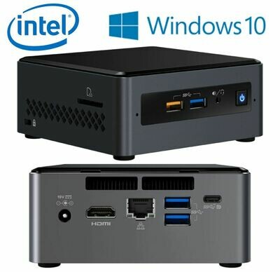 Intel NUC BOXNUC7I3BNHXF mini PC i3-7100U 2.4GHz 4GB 1TB HDD M.2 16GB Optane Windows 10 Home HDMI USB-C (DP1.2) 3xDisplays GbE LAN WiFi BT 4xUSB3.0
