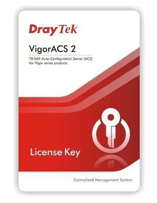 Draytek VigorACS 2 1(One) year license key for 25 CPE nodes - Centralized Management System for Vigor Router &amp; VigorAP 2yr wty