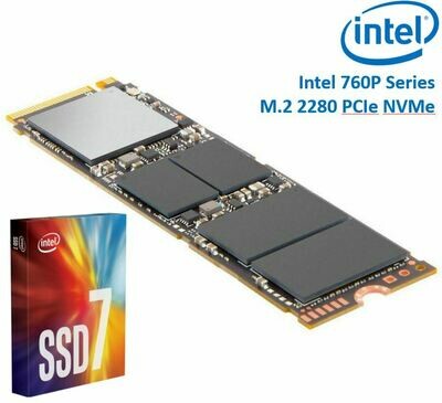 Intel 760P Series M.2 80mm 128GB SSD 3D2 TLC PCIe NVMe 1640/650MB/s 105K/160K IOPS 1.6 Million Hours MTBF Solid State Drive 5yrs Wty ~HBI-600P-128GB