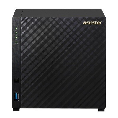 Asustor 4-bay NAS, Marvell ARMADA-385 Dual Core, 512MB DDR3, GbE x1, USB 3.0, WoL, System Sleep Mode