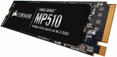 Corsair Force MP510 240GB NVMe PCIe SSD M.2(2280) - 3D TCL NAND 3100/1050 MB/s 240/180K IOPS 1.8mil Hrs MTBF 5yrs wty ~MZ-V7S500TBW