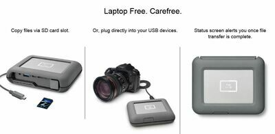 LaCie Seagate  2TB DJI Copilot BOSS USB 3.1 Type-C Computer-Free Portable External HDD