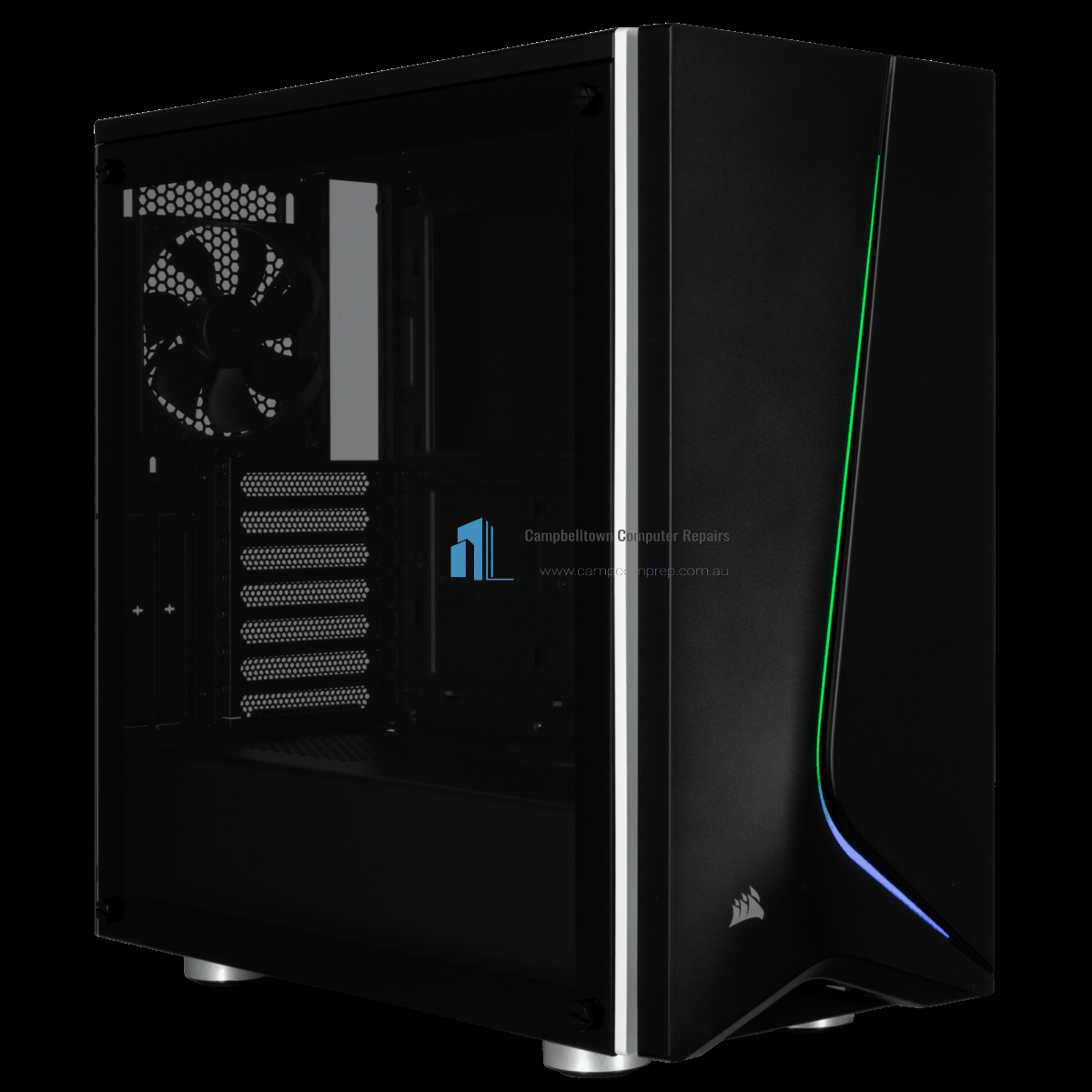 Corsair Carbide SPEC-06 Black RGB Tempered Glass Solid ATX Mid-Tower Case.