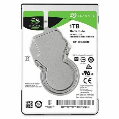 Seagate 1TB Barracuda 2.5&#39; 7mm 5400 RPM 128MB Cache SATA 6.0Gb/s Laptop Internal Hard Drive ST1000LM048