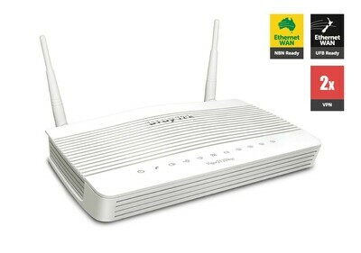 Draytek Vigor2133VAC Wireless Gigabit Broadband Firewall Router 450Mbps AC1200 WiFi 3G/4G 2USB LTE 4xGigabit LAN 2xVPN  backup support VigorACS SI 2yr