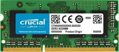 Crucial 4GB (1x4GB) DDR3 SODIMM 1600MHz