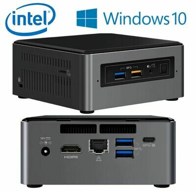 Intel NUC BOXNUC7I7BNHXG mini PC i7-7567U 4.0GHz 8GB 2TB HDD 32GB Optane Windows 10 Home HDMI USB-C (DP1.2) 3xDisplays GbE LAN WiFi BT 4xUSB3.0