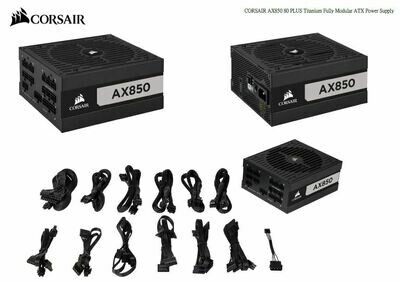 Corsair 850W AX Series 80 PLUS Titanium Fully Modular ATX Power Supply 10 Years Warranty