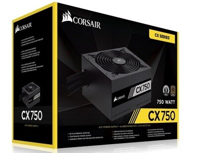 Corsair 750W CX 80+ Bronze 140mm FAN Black ATX PSU 5 Years Warranty 2017 Version