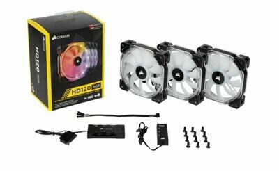 Corsair HD 120mm PWM RGB LED Fan 3 PACK  with Controller