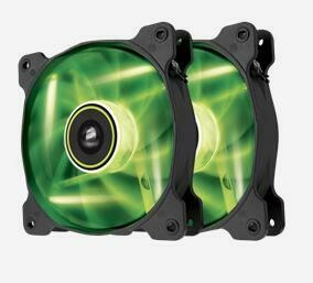 Corsair SP 120mm Fan with Green LED High Pressure. Twin Pack!