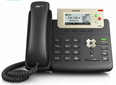 Yealink T23G 3 Line IP phone, 132x64 LCD, Dual Gigabit Ports, PoE/HDV. No Power Adapter included