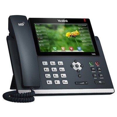 Yealink T48S 16 Line IP phone, 7&#39; 800x480 pixel colour touch screen, Optima HD voice, Dual Gigabit Ports, 1 USB port for BT40/WF40/Recording, Opus Sup