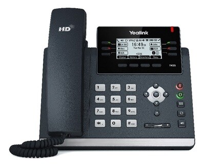 Yealink T42S (Skype for Business Edition) 12 Line IP phone, 2.7&#39;192x64 pixel graphical LCD with backlight, Dual Gigabit Ports, 6 Program keys