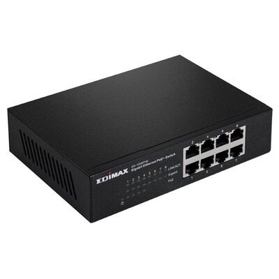 Edimax 8 Port Gigabit POE Switch 85W,4X POE/4X Gigabit/Desktop