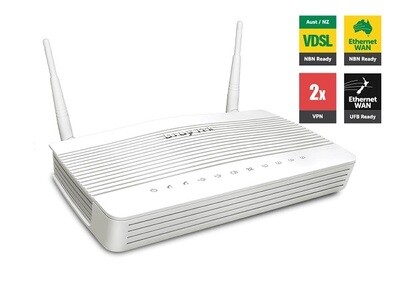 Draytek Vigor2762VAC VDSL2/ADSL2+ VPN Firewall Router 4xGigabit LAN WAN Port 2xUSB for 3G/4G 2xSSL VPN Tunne VoIP 5GHz WLAN 2xAnte 2yr~MOD-DV2760VAC